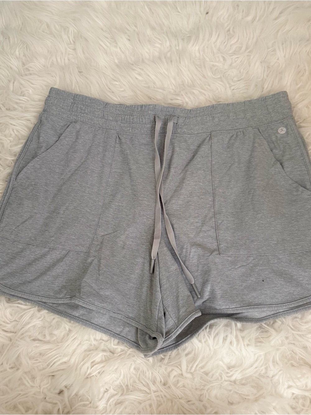 Gray Drawstring Lounge Shorts - Women's Casual Comfort